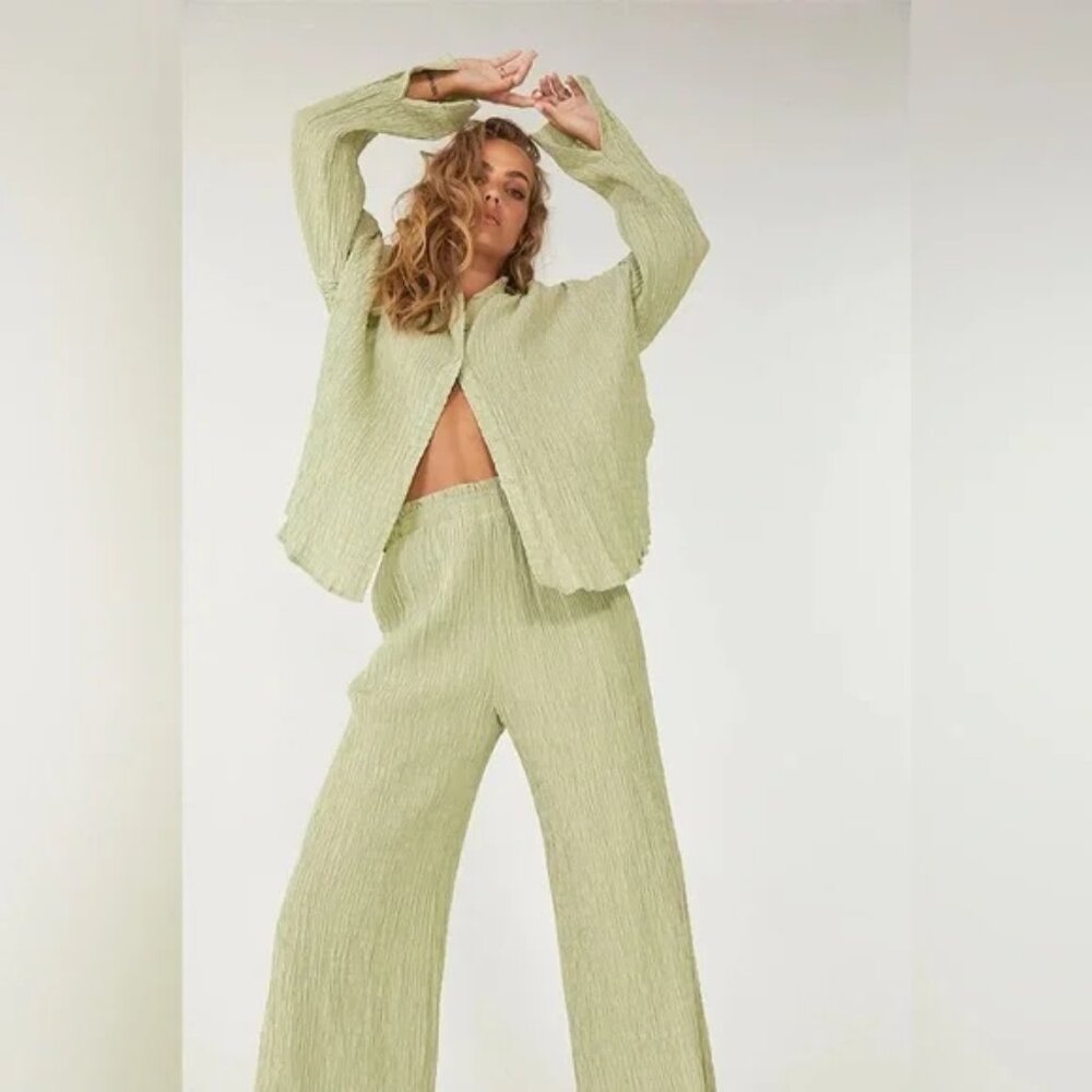 SOVERE Lenox Oversized Shirt and Pant Set - Mint - Picture 4 of 6